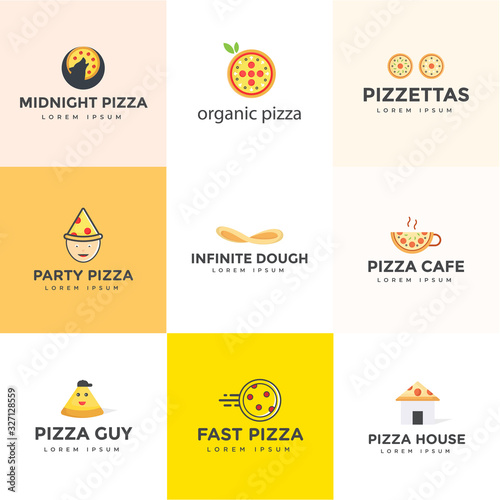  Pizza Slices Logo Vectors Pack 