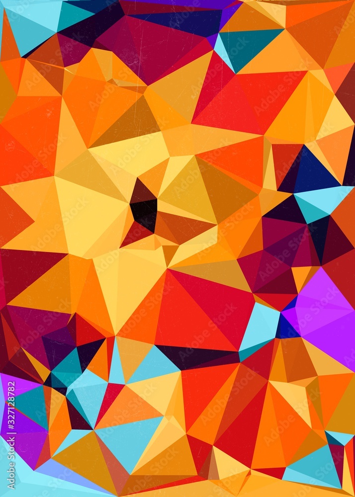 Fototapeta premium Abstract Geometric Art,Modern Conceptual Artwork,Aesthetic Synthwave Cyberpunk Art,Synthwave Poster,Cyberpunk Print,Abstract Painting