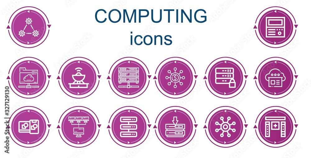 Editable 14 computing icons for web and mobile Editable 14 computing icons for web and mobile