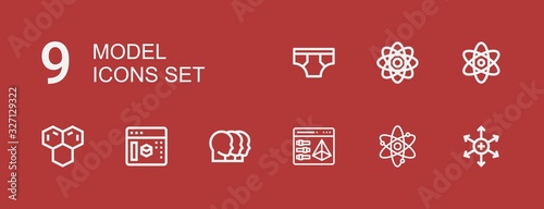 Editable 9 model icons for web and mobile