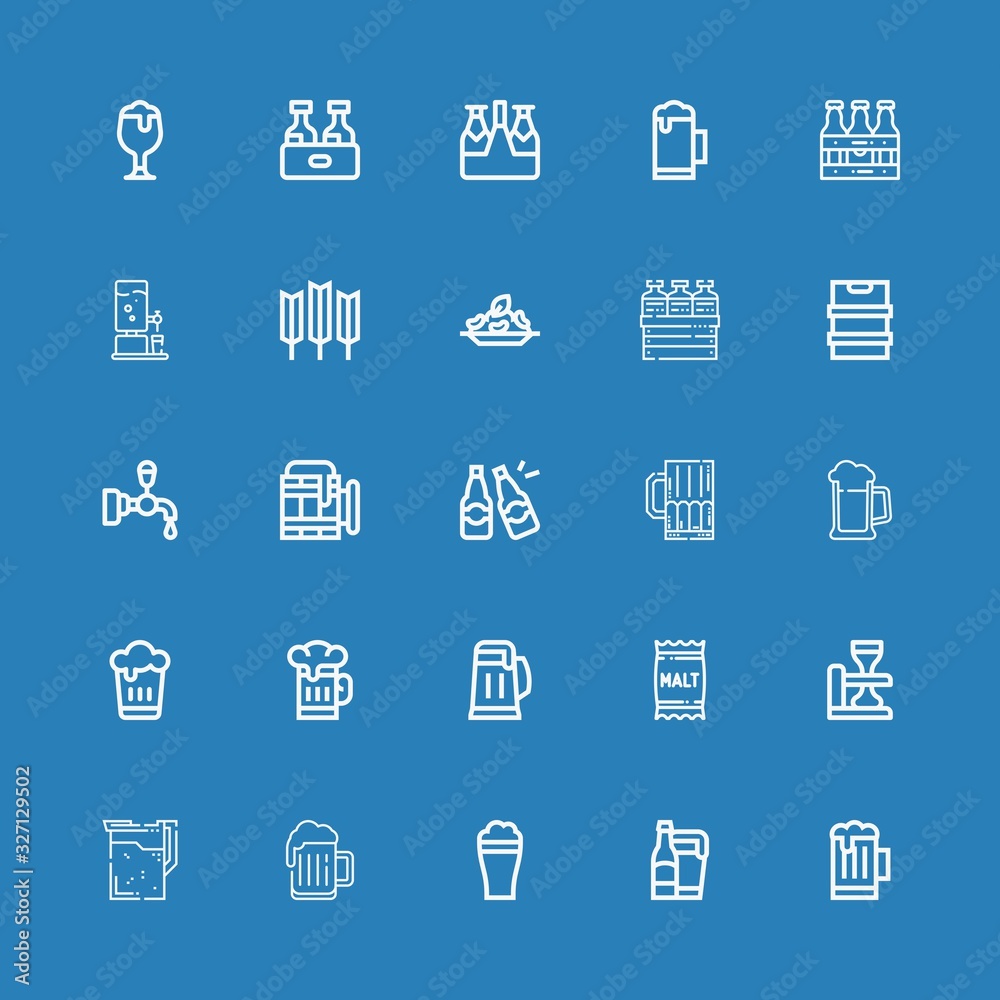 Editable 25 barley icons for web and mobile Editable 25 barley icons for web and mobile