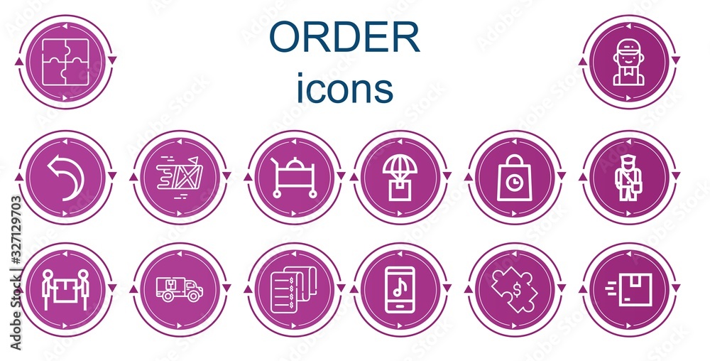 Editable 14 order icons for web and mobile Editable 14 order icons for web and mobile