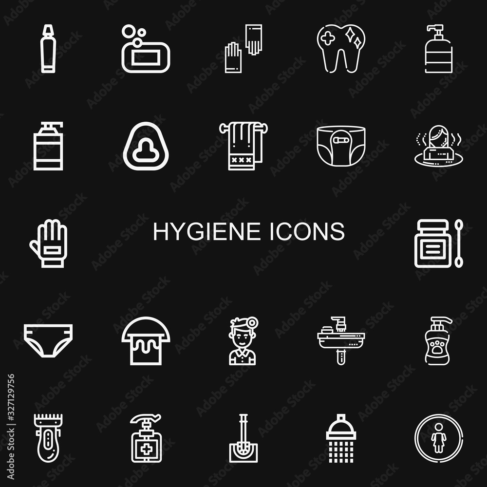 Editable 22 hygiene icons for web and mobile Editable 22 hygiene icons for web and mobile