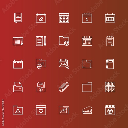 Editable 25 binder icons for web and mobile