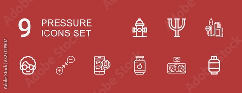 Editable 9 pressure icons for web and mobile