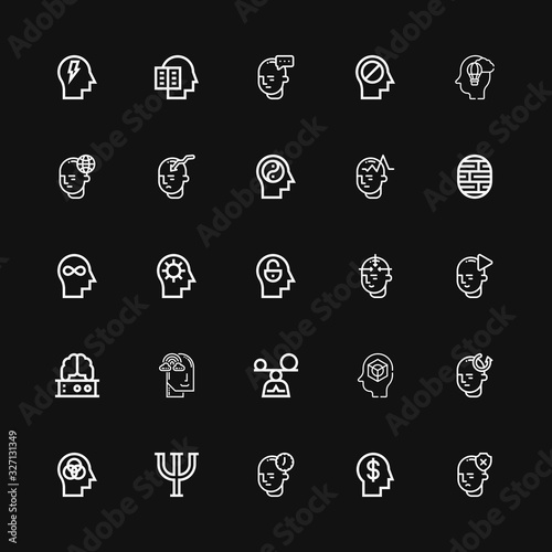 Editable 25 psychology icons for web and mobile
