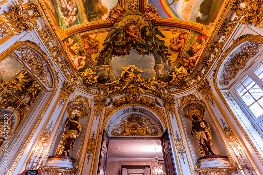 Interior decors of the Bank of France, Paris, France