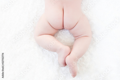 baby ass on a white background