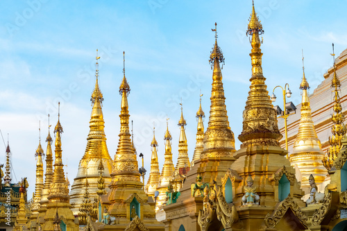 Shwedagon Paya stupas