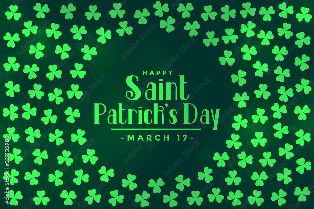 Fototapeta premium clover leaves pattern for saint patricks day