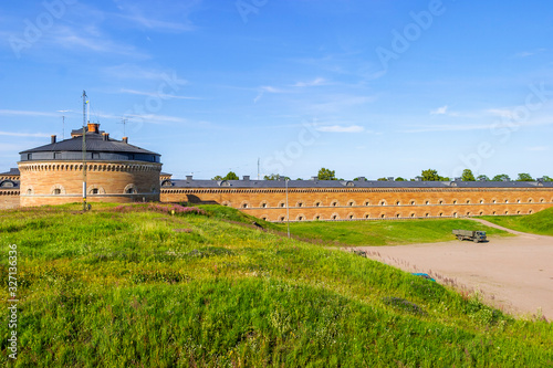 Landscape view to Karlsborg's fortress in Sweden