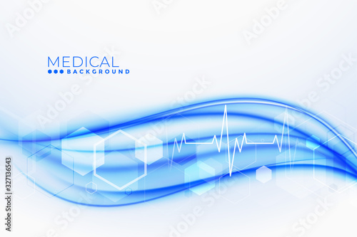 medical and healthcare background with cardio heartbeat lines