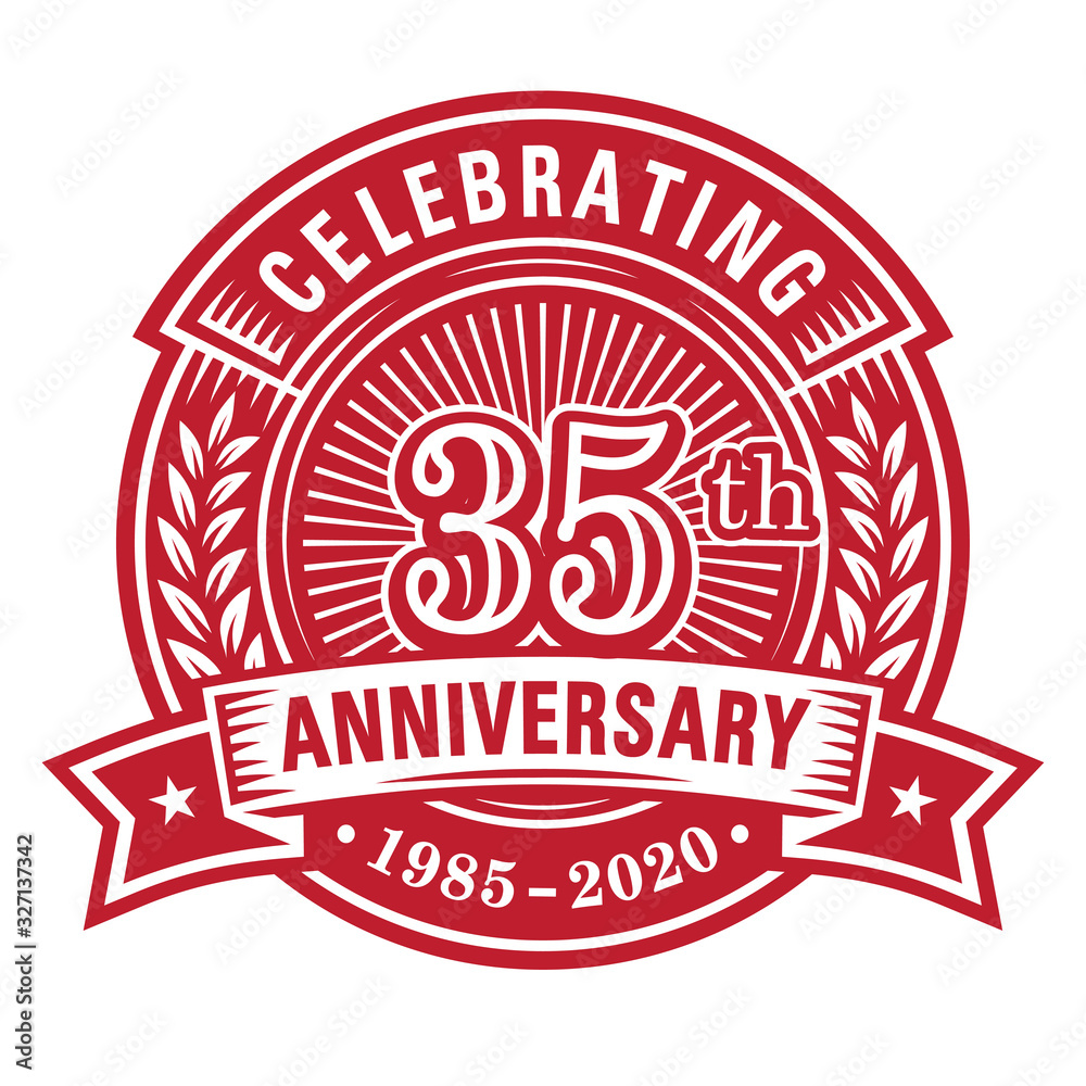 35 years of celebrations design template. 35th anniversary logo. Vector and illustrations. 35 years of celebrations design template. 35th anniversary logo. Vector and illustrations.