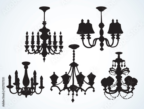 Chandelier. Vector drawing
