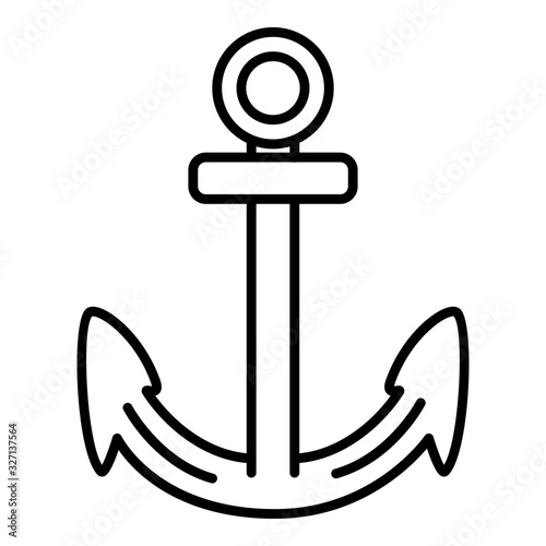 Vector Outline Anchor Icon