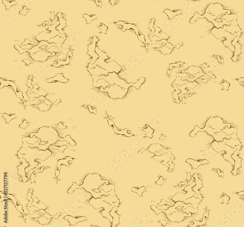 Geographic map. Vector drawing © Marina