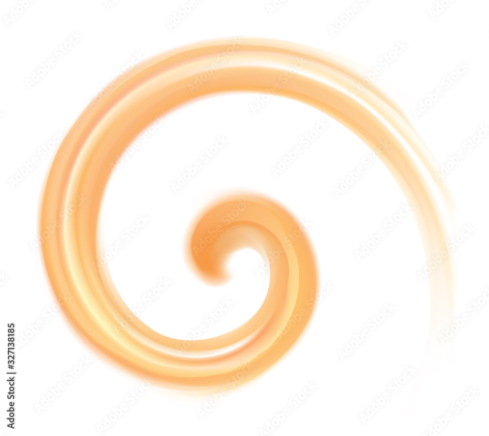 Vector light orange background of swirling texture