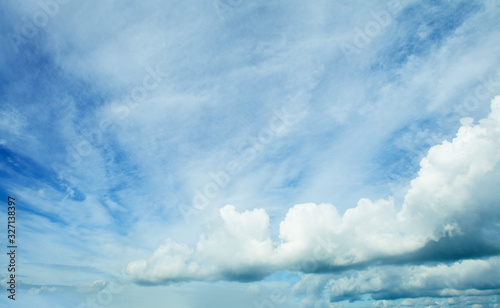 Fluffy Clouds In Blue Sky. Background From Clouds.