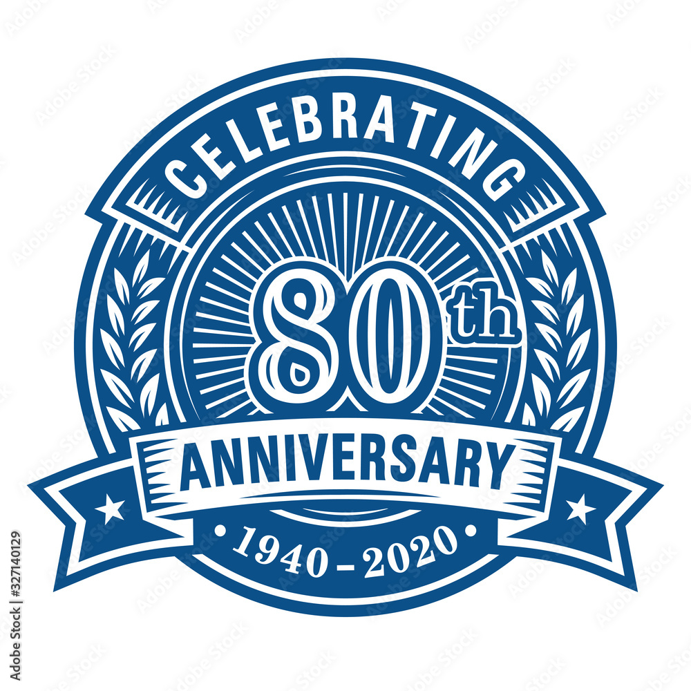 80 years of celebrations design template. 80th anniversary logo. Vector and illustrations. 80 years of celebrations design template. 80th anniversary logo. Vector and illustrations.