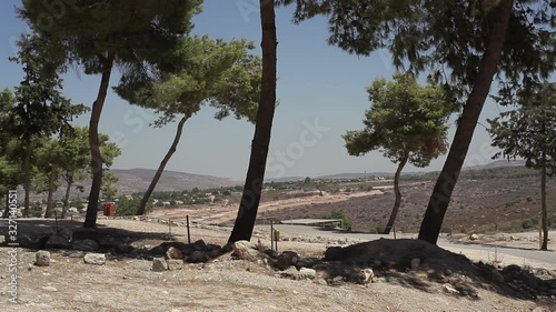 View of the Galilee, dry hot summer months, Israel photo