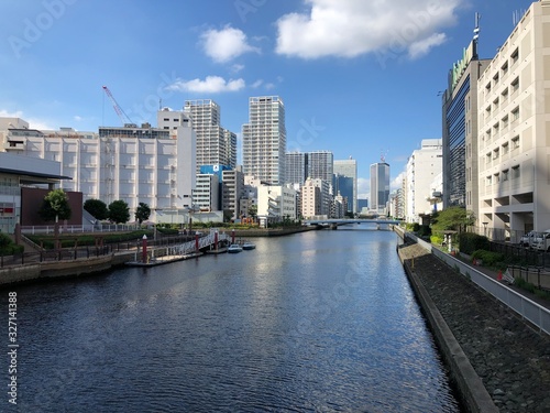 landscape of canal in Tokyo