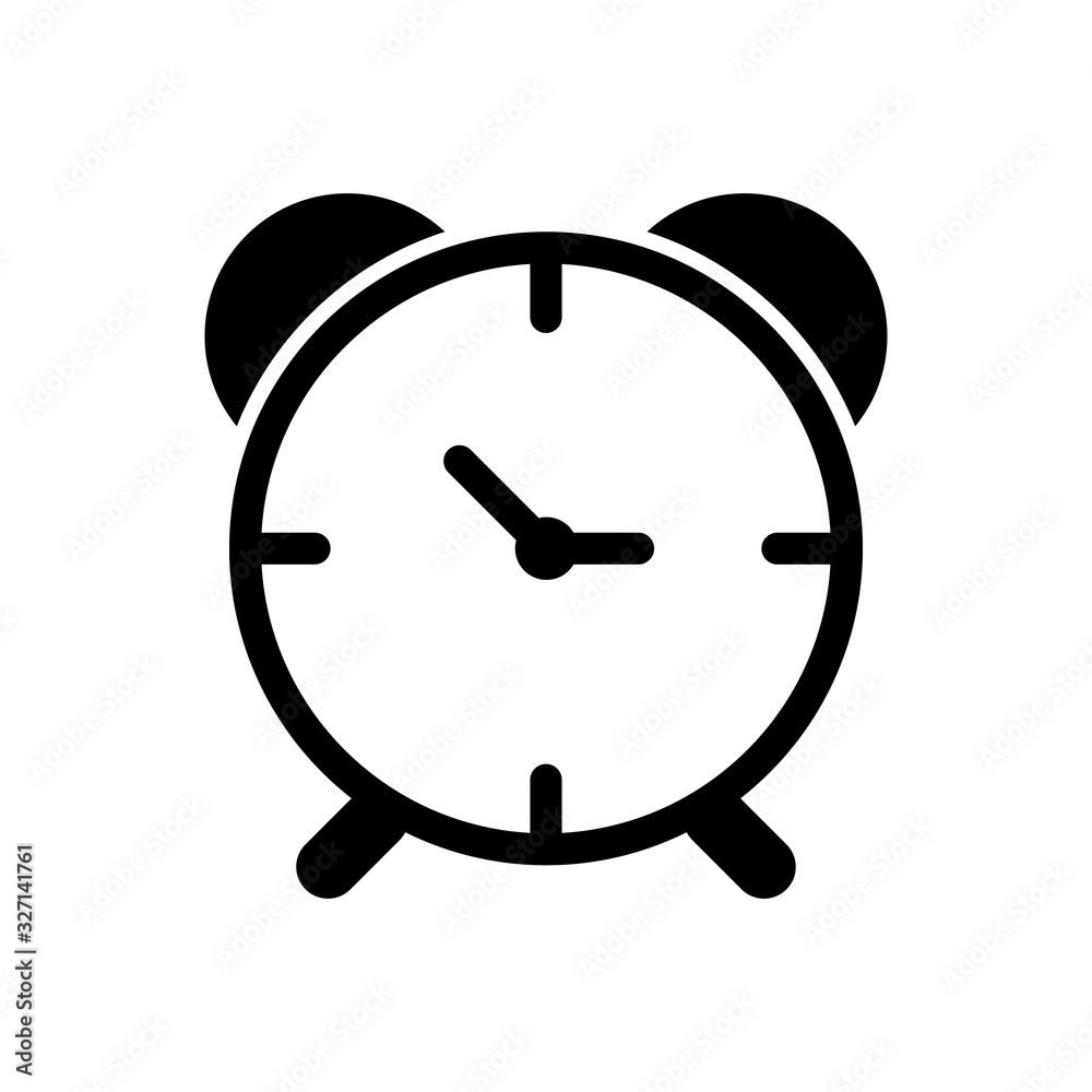 Alarm clock outline icon isolated. Symbol, logo illustration for mobile concept and web design. Alarm clock outline icon isolated. Symbol, logo illustration for mobile concept and web design.