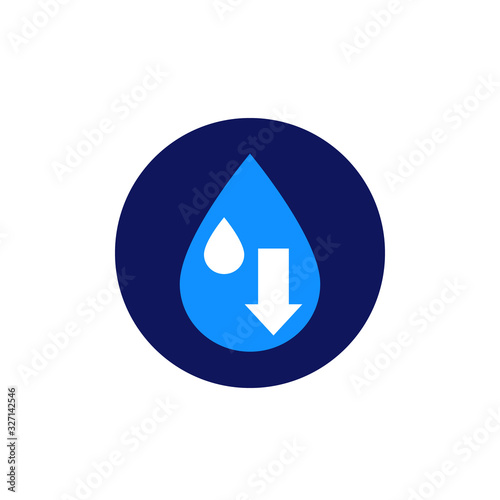 low water level icon for web and apps