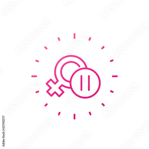 menopause icon on white, line