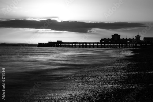 Pier in black&white