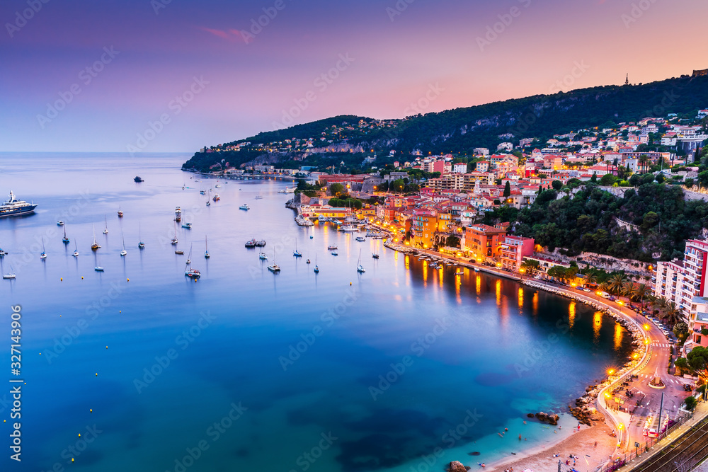 Villefranche sur Mer, France. Seaside town on the French Riviera