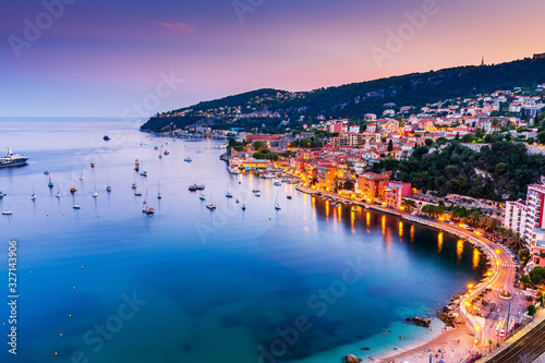 Obraz na płótnie Villefranche sur Mer, France. Seaside town on the French Riviera w salonie