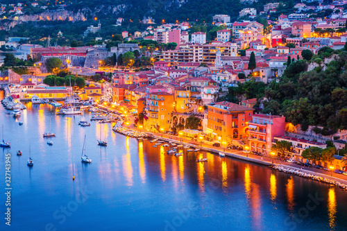 Obraz na płótnie Villefranche sur Mer, France. Seaside town on the French Riviera w salonie