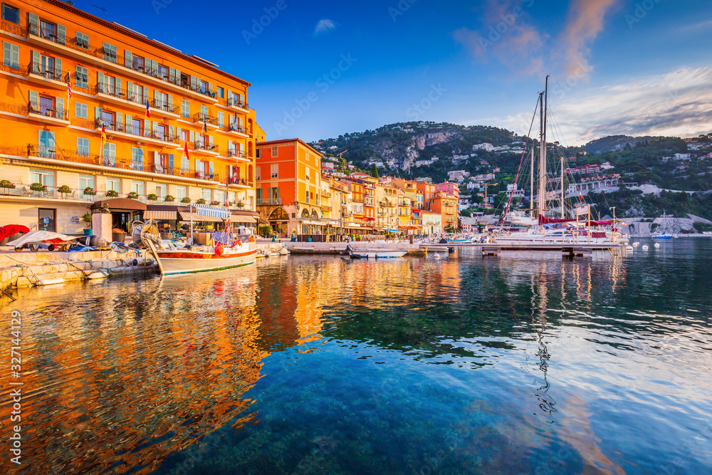 Villefranche sur Mer, France. Seaside town on the French Riviera