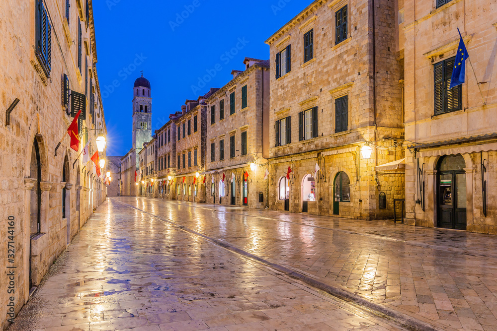 Dubrovnik, Croatia. Stadun street. 