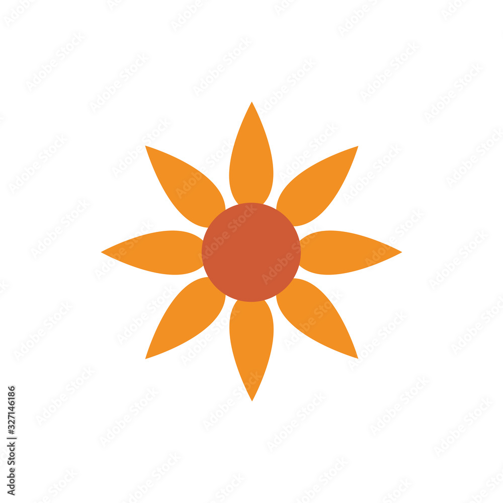 Isolated natural flower flat style icon vector design