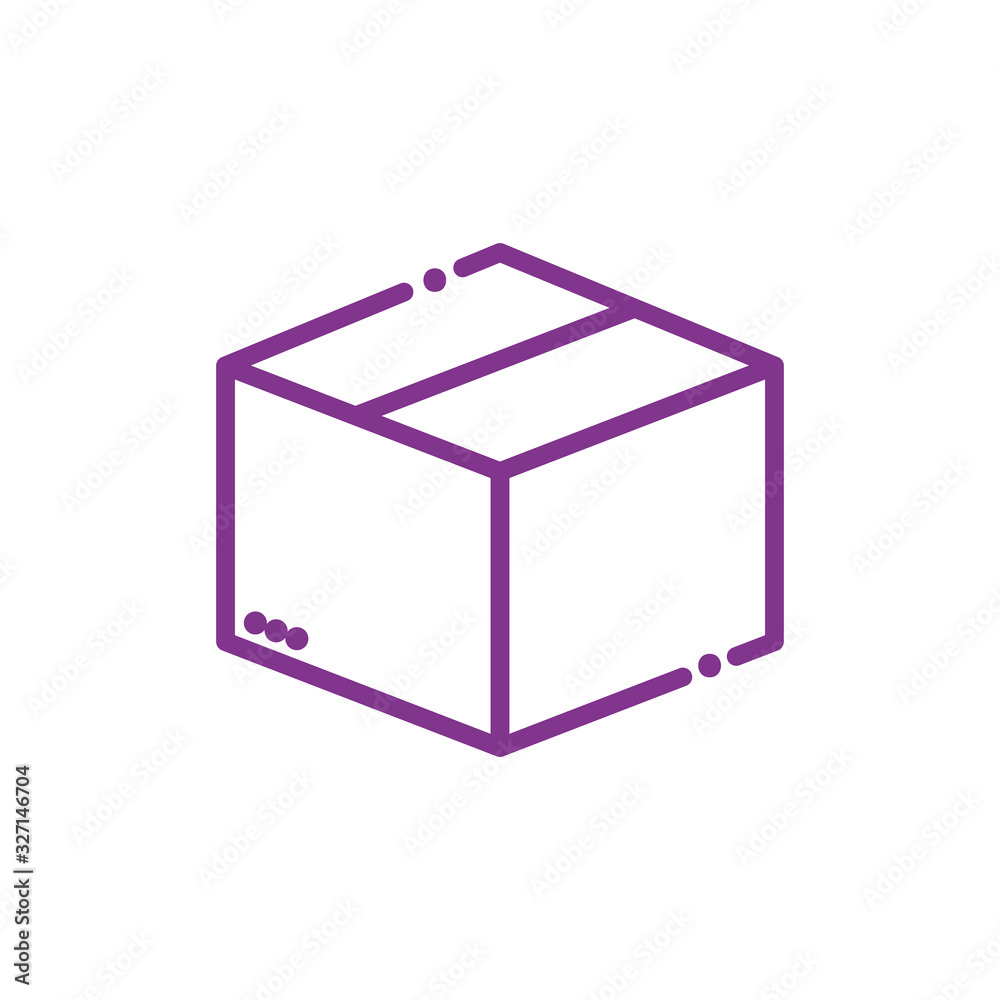 Isolated delivery box line style icon vector design Isolated delivery box line style icon vector design