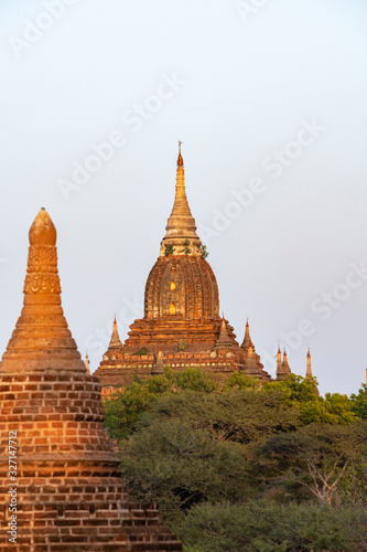 Temples in late afternoon light