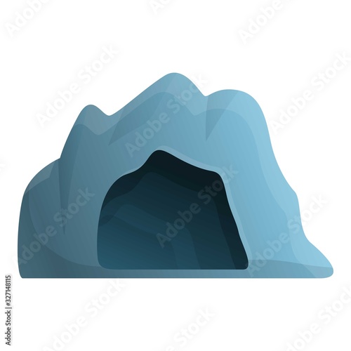 Cave entrance icon. Cartoon of cave entrance vector icon for web design isolated on white background