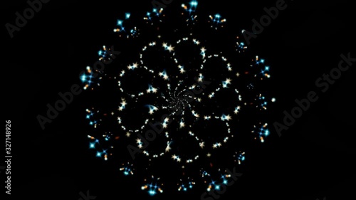 4k Background motion Abstract multicolored motion graphics background Seamless rotating loop mandala art