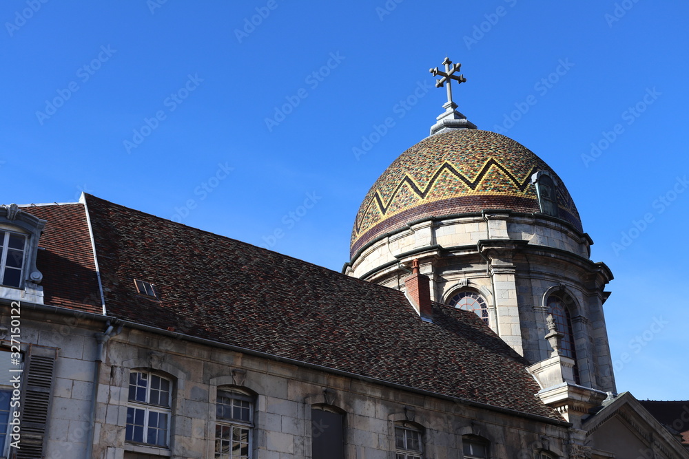 Chapelle Notre Dame du refuge vue de l'extérieur construite en 1739 - ville de Besançon - Département du Doubs - Région Bourgogne Franche Comté - France