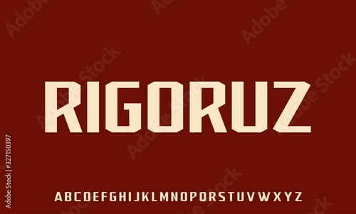 RIGORUZ, an elegant and strong alphabet set, between vintage and modern style. perfect for your logo or badges design