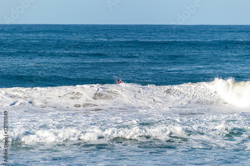 Photography Sport surfing on the beach of zurriola located in san sebastian spain