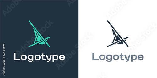 Logotype Sunbed icon isolated on white background. Logo design template element. Vector Illustration