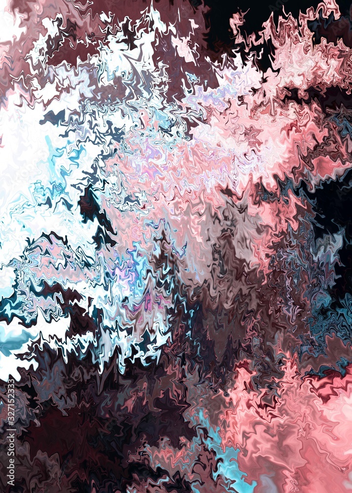 Fototapeta premium white pink green abstract rough painting color texture. Modern futuristic pattern. Multicolor dynamic background. Fractal artwork for creative graphic design
