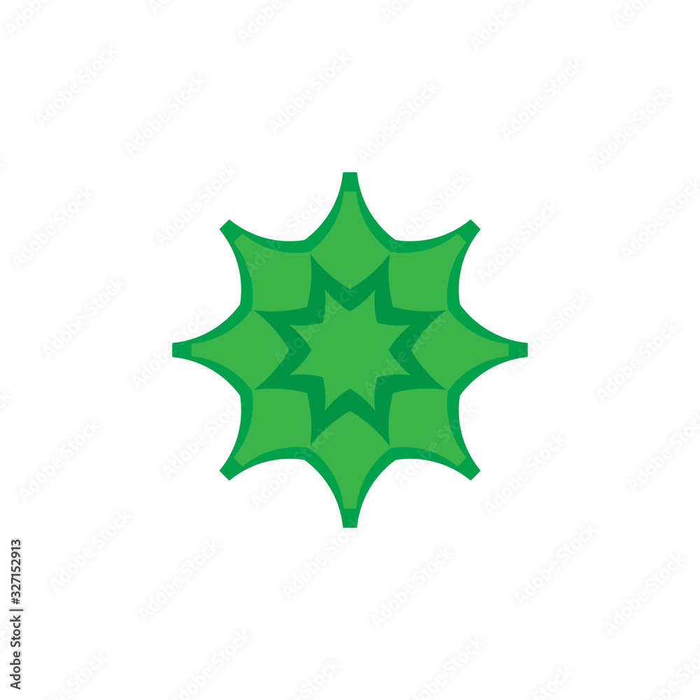 eight green star form vector template eight green star form vector template