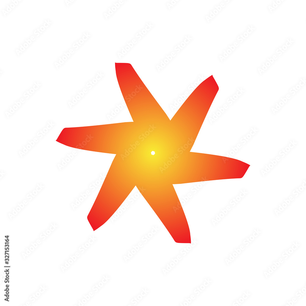 Obraz premium fire star illustration
