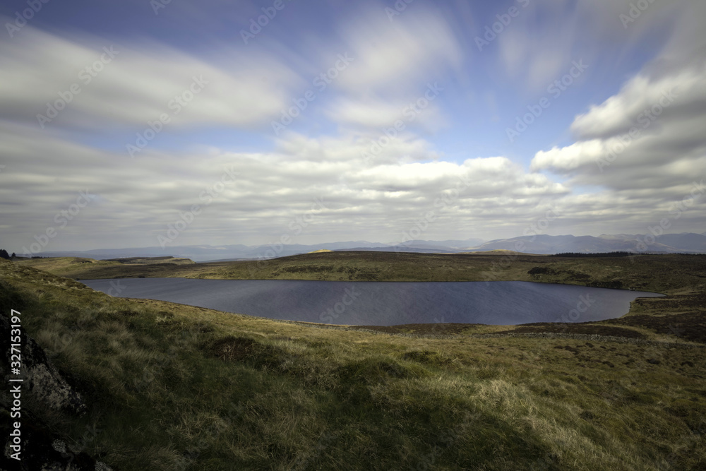 Clouds speed over fyn loch,West Dunbartonshire, Scotland