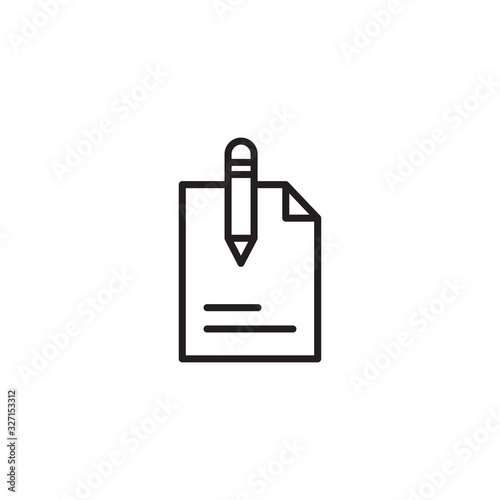 Contract Icon. Document, Note vector sign. Agreement Trendy Flat style for graphic design, Web site, UI. EPS10. - Vector illustration