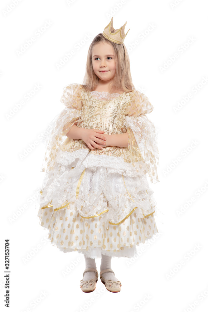 Little nice blonde girl in a princess costume Little nice blonde girl in a princess costume