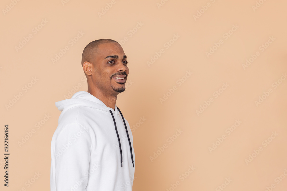 African guy wearing a white sweatshirt African guy wearing a white sweatshirt